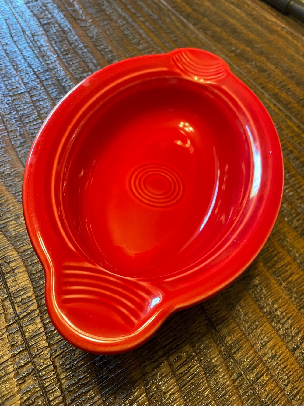 Scarlet Fiesta 9 1/8 Inch Oval Individual Casserole 13 OZ - Picture 3 of 5